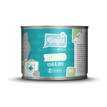 Mjamjam - VetCat Sterilised - Rind und Ente